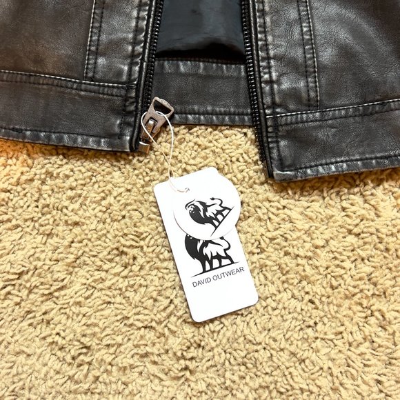 NWT David Outerwear Mens Leather Jacket - Picture 9 of 14